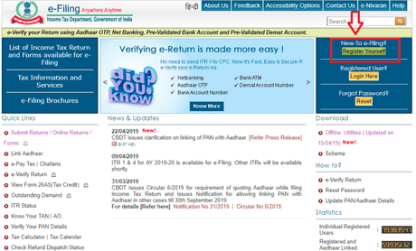 How Do I Register and Login On Income Tax Website