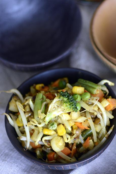 kitchari cauliflower rice lentils and vegetables