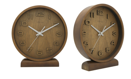 Nextime Wood Wood Small Silent Classic Table Clock