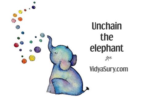 Unchain the Elephant #WednesdayWisdom #AtoZChallenge