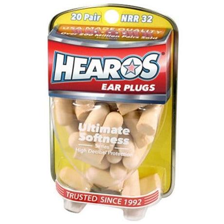 Hearos Ultimate Softness Series Foam Earplugs, 20-Pair
