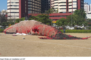 Dead Whale Art Installation at CCP for Earth Day 2019