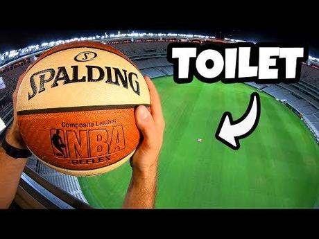 Can We FLUSH a BASKETBALL in a TOILET from a STADIUM ROOF?