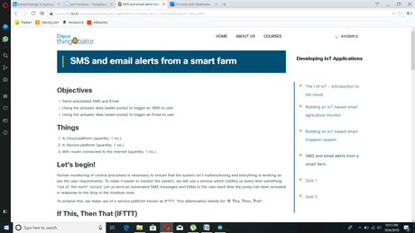 WORKING WITH THING SPEAK AND IFTTT﻿