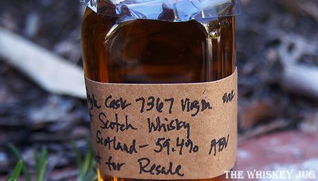 Label for the whisky sample