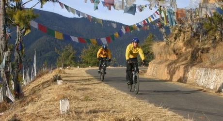 Biking in the Bhutan countryside