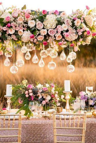 glam wedding decor ideas floral details Ashley Fisher Photography 