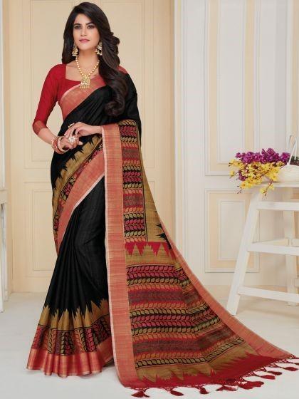 Red Silk Festival Handloom Saree