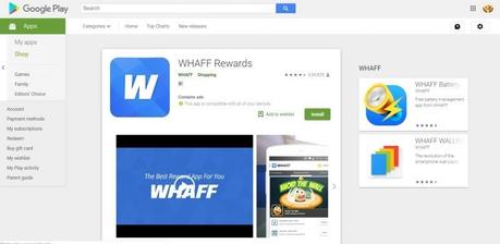 whaff rewards - free google play codes no human verification