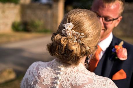 Bride & Groom portraits at front of Mapperton
