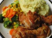 Oven Fried Chicken with Chive Buttermilk Mash