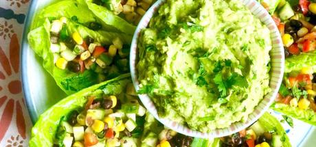 Mexican Corn & Black Bean Lettuce Wraps with Guacamole2 min read