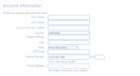 Enter your BlueHost account details