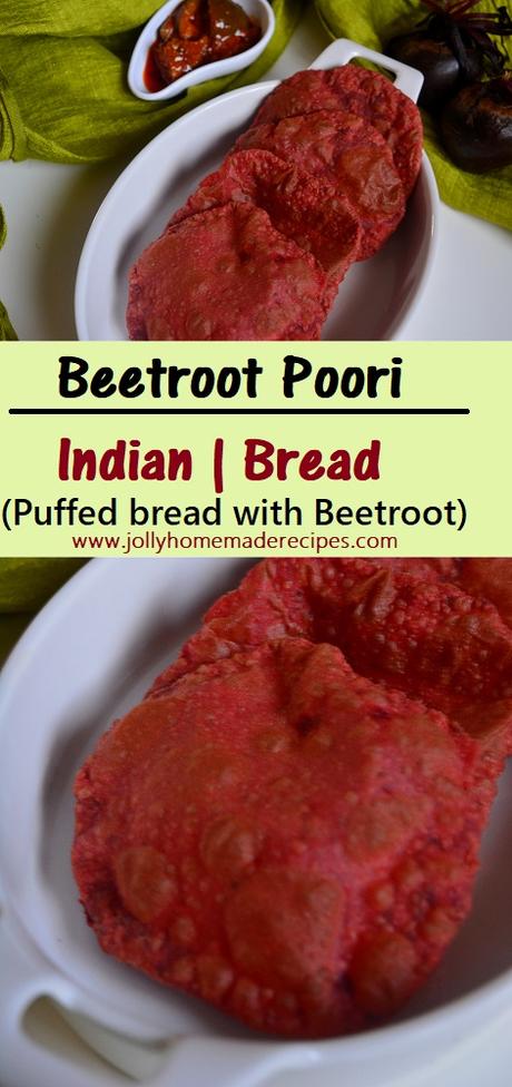 Beetroot Ajwain Poori, How to make Beetroot Poori Recipe | Indian Puffed Bread with Beetroot