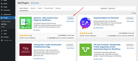 Add a Rating Field in Your WordPress Form In Easiest Way Activate weForms & weForms Pro