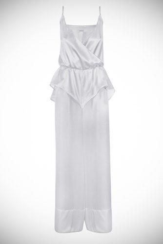 sofie turners wedding outfit bevza jumpsuit silk
