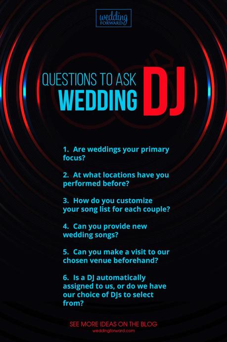 wedding dj infographic questions to ask dj