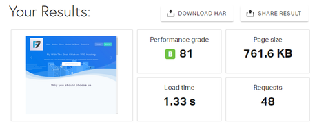 Flaunt7 Review: Best DDOS Protected Hosting page load time