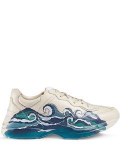 Hang Ten:   Gucci Rhyton Leather Wave Sneaker