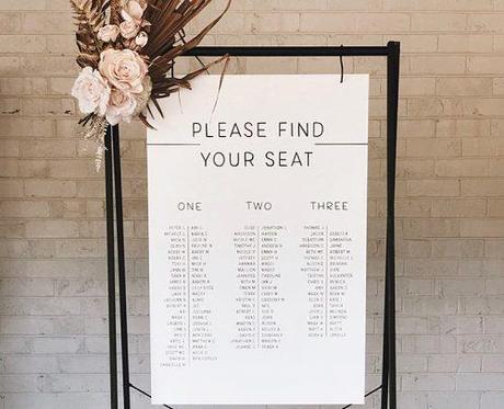 wedding seating chart casual seating chart