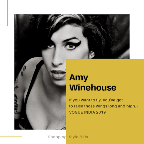 Amy Winehouse's bold and high winged eyeliner!