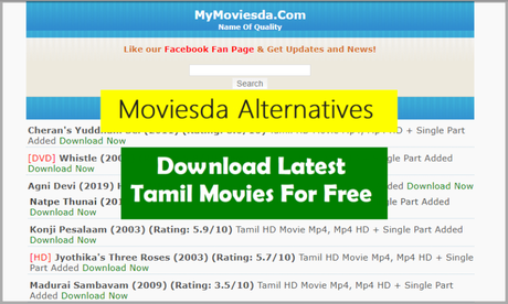 Moviesda Alternatives To Download HD Tamil Movies 2019