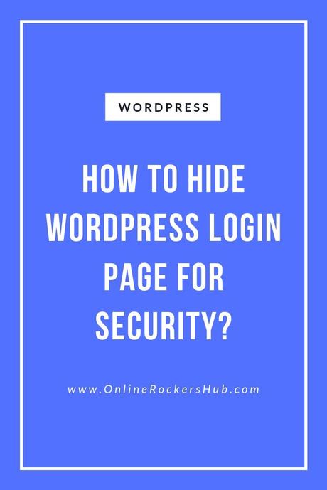 How To Hide WordPress Login Page For Security? - Pinterest Image