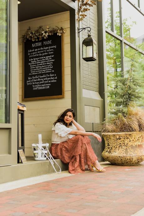 H& M lace skirt, crop top white, summer style, spring outfit, fashion blogger, street style, ootd, DC blogger, saumya shiohare, myriad musings H& M lace skirt, crop top white, summer style, spring outfit, fashion blogger, street style, ootd, DC blogger, saumya shiohare, myriad musings