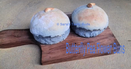 Butterfly Pea Flower Buns#BreadBakers