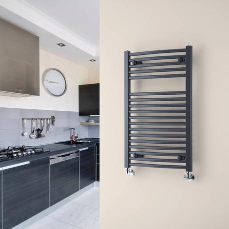Towel warming kitchen radiator