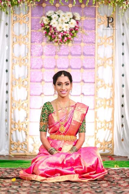 21 Beautiful Blouse Designs for Pink Color Silk Saree - Paperblog