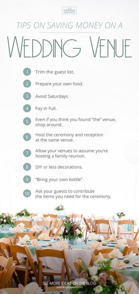 cheap wedding venues tips on saving money on a wedding venue infographic
