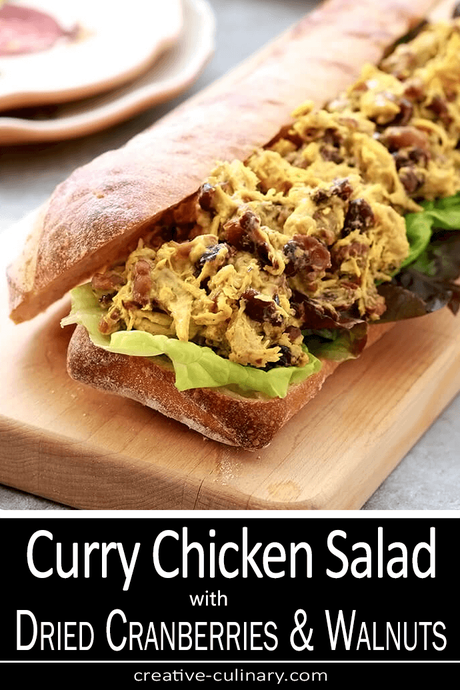 Curry Chicken Salad with Cranberries and Walnuts