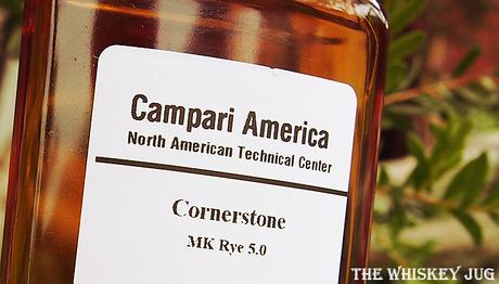 Label for a sample of the Cornerstone Rye