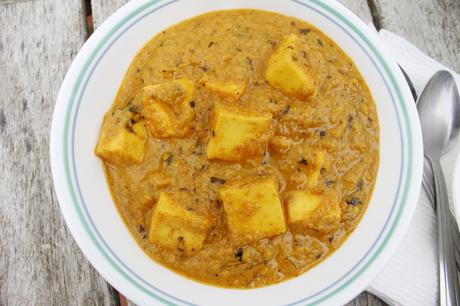 PANEER BUTTER MASALA (without tomatoes, nuts & cream)