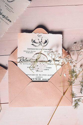 diy wedding invitations rustic wedding invitations envelope dryed flowers
