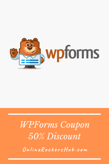 WPForms Coupon 50% Instant Discount on WPForms Premium! - Pinterest Image