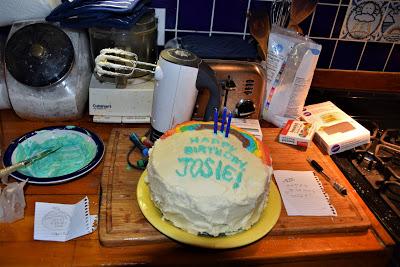 Making Panckes  . . . and a Sincere Birthday Cake