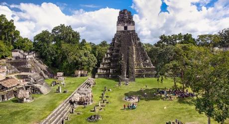 The Central Plaza and Temple I at Tikal National Park