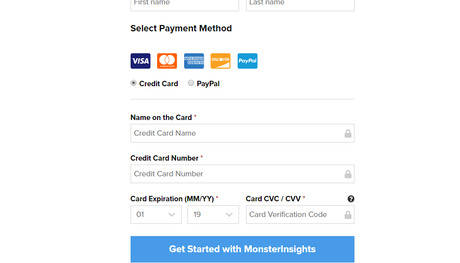 monsterinsights payment