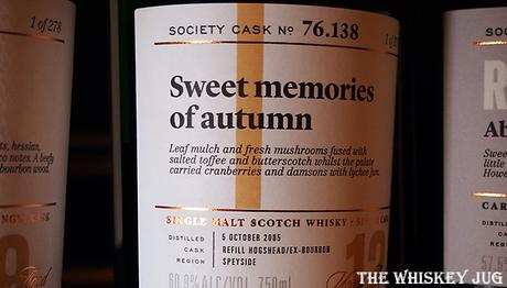 Label for the Sweet Memories Of Autumn