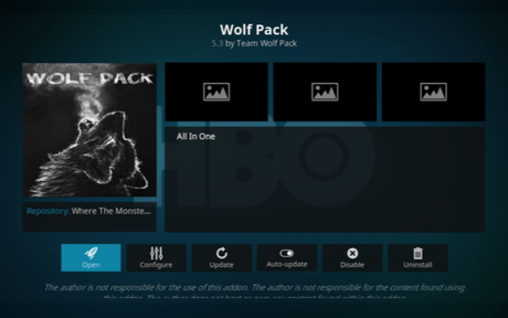Wolf Pack - live tv on kodi