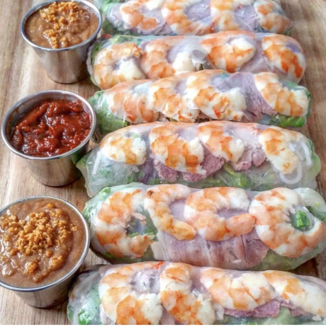 Vietnamese Shrimp and Pork Spring Rolls