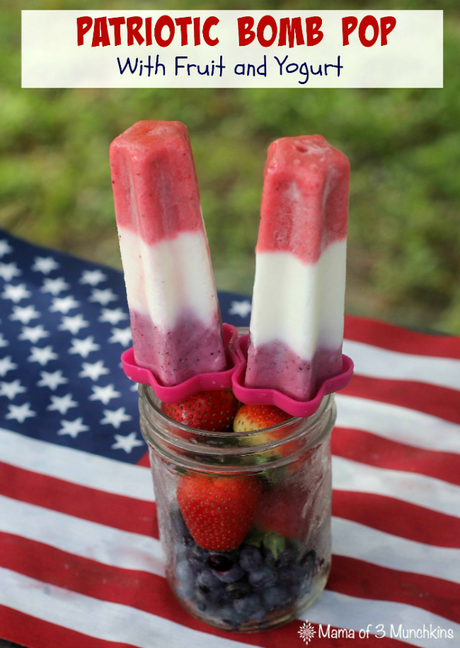 PATRIOTIC BOMB POPS WITH FRUIT & YOGURT