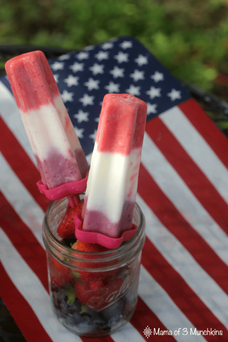 PATRIOTIC BOMB POPS WITH FRUIT & YOGURT