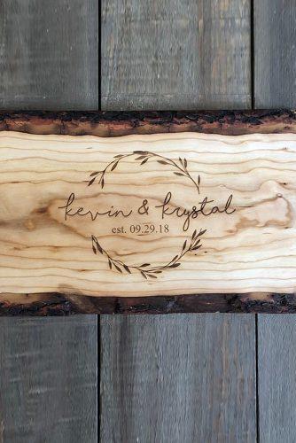 wedding signs wooden rustic engraved sing