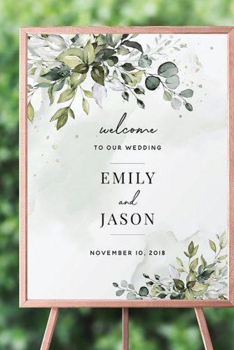 wedding signs boho entrance sign