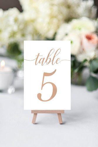 wedding signs printed table number sign