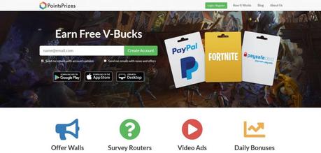 pointsprizes - free v bucks