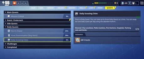 daily quests fortnite